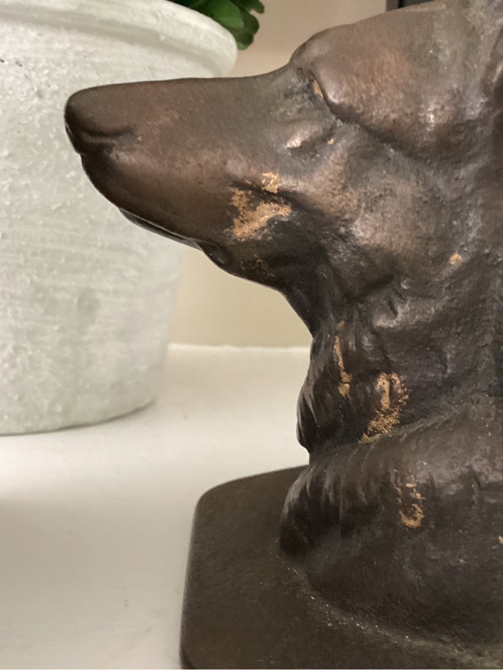Pair of Vintage German Shepard Dog Cast Iron Bookends - Brown - Picture 6 of 9